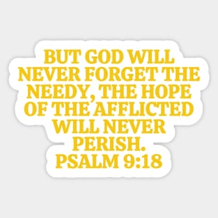 Bible Verse Psalm 9:18 Sticker